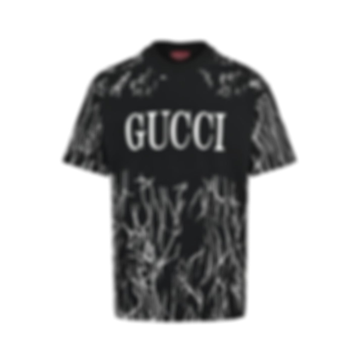 Abstract Line Print Logo T-Shirt