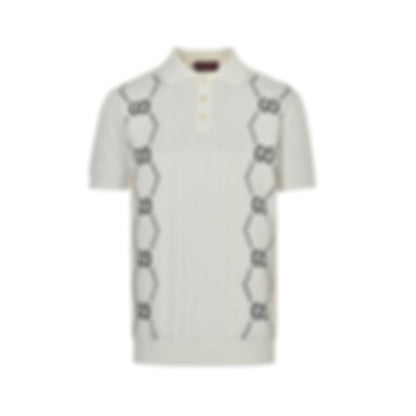 GG Diamond Chain Knit Polo