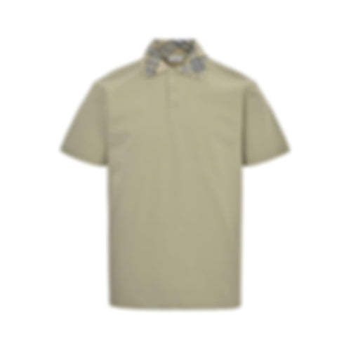 Check Collar Piqué Polo | Sage Green