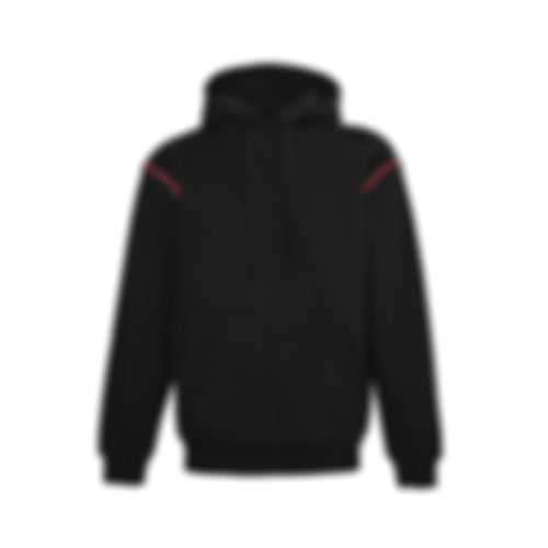 Web Stripe Detail Hoodie - Black
