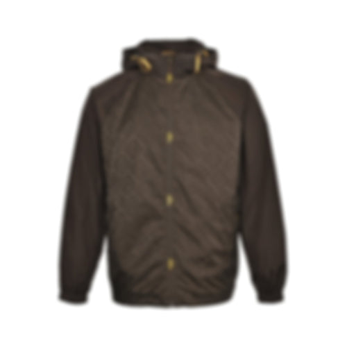 Monogram Windbreaker | Dark Brown & Black