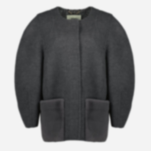 FF Wool Coat in Gray