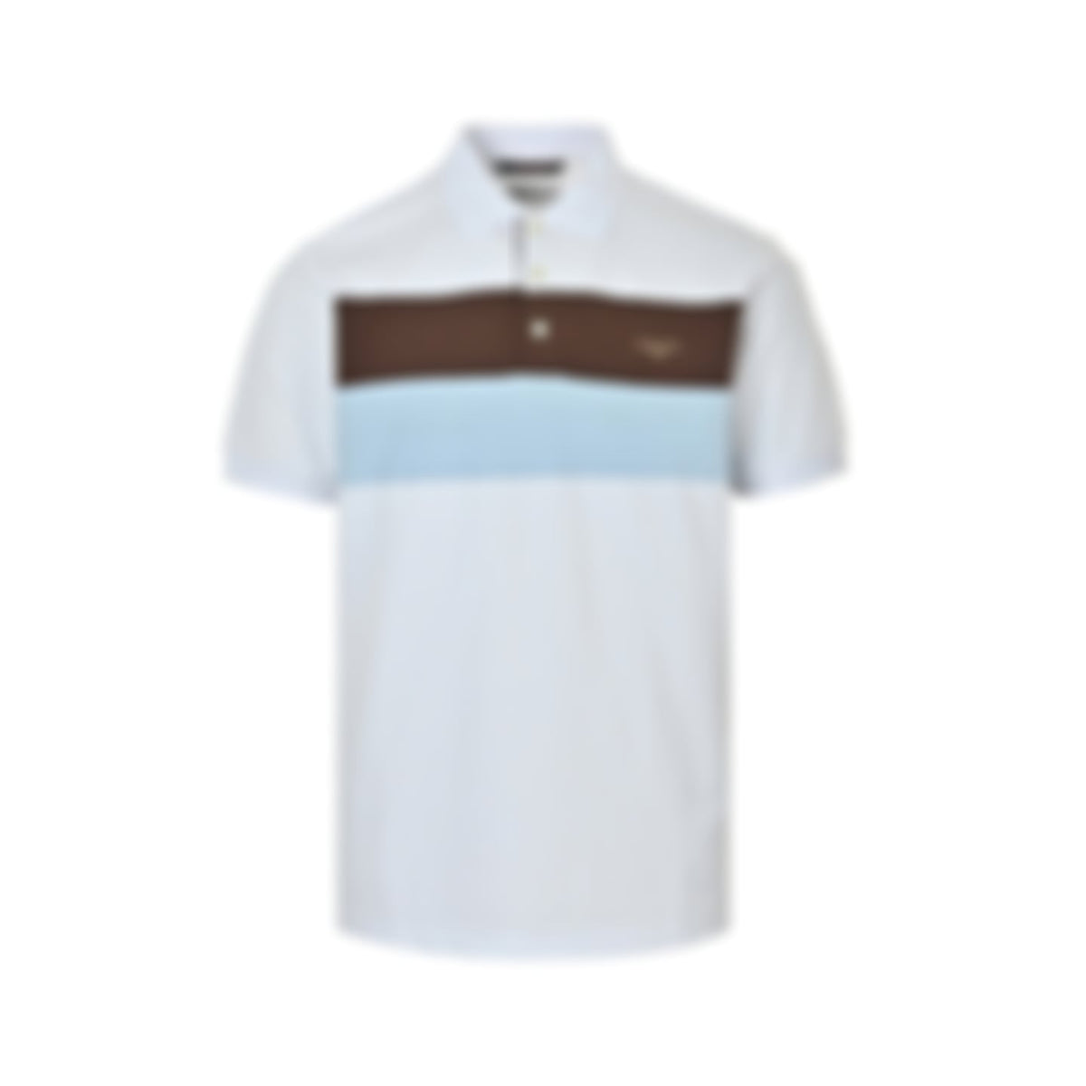 Color-Block Stripe Polo Shirt | White