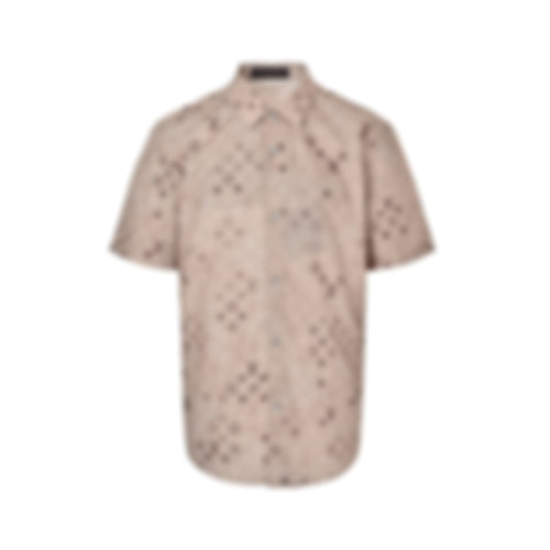 Multi-Tonal Monogram Short-Sleeve Shirt | Beige