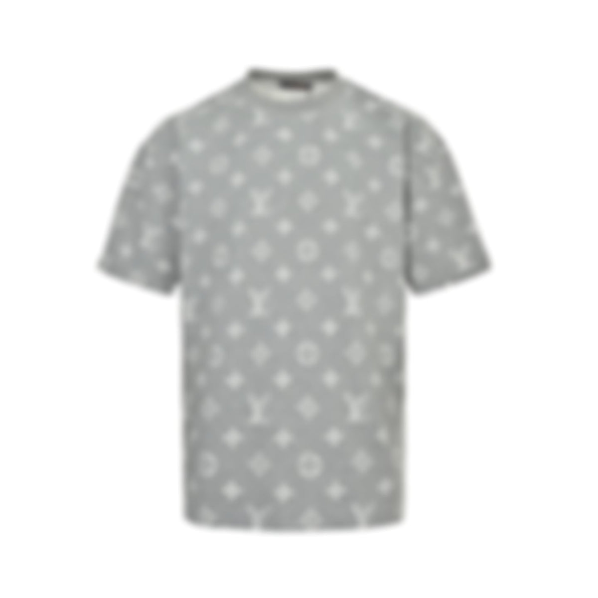 Textured Monogram T-Shirt | Grey & White