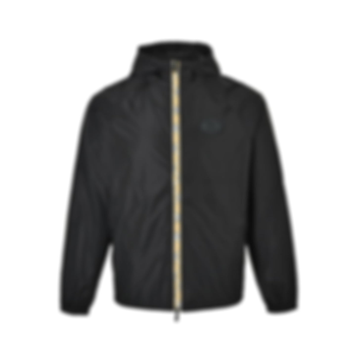 Vintage Check Trim Hooded Jacket | Black