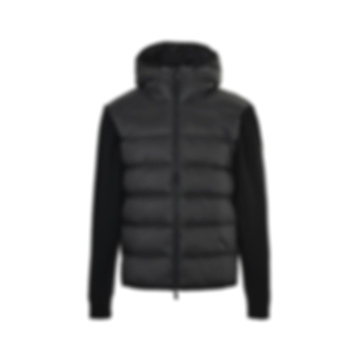 Tonal Logo Hybrid Knit Jacket | Black