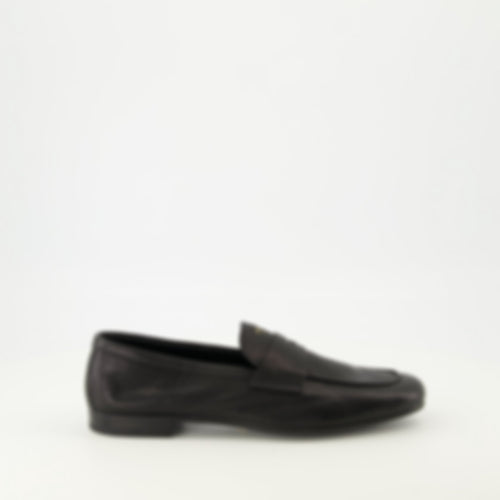 Black Leather Loafers