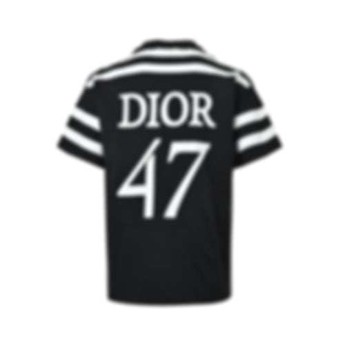 Athletic "47" Jersey T-Shirt | Black & White