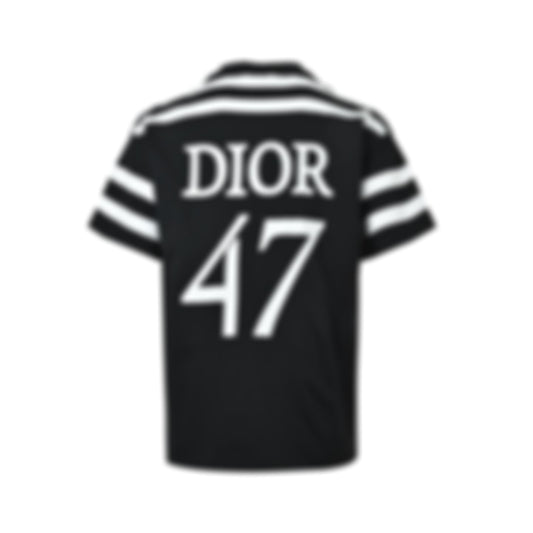 Athletic "47" Jersey T-Shirt | Black & White