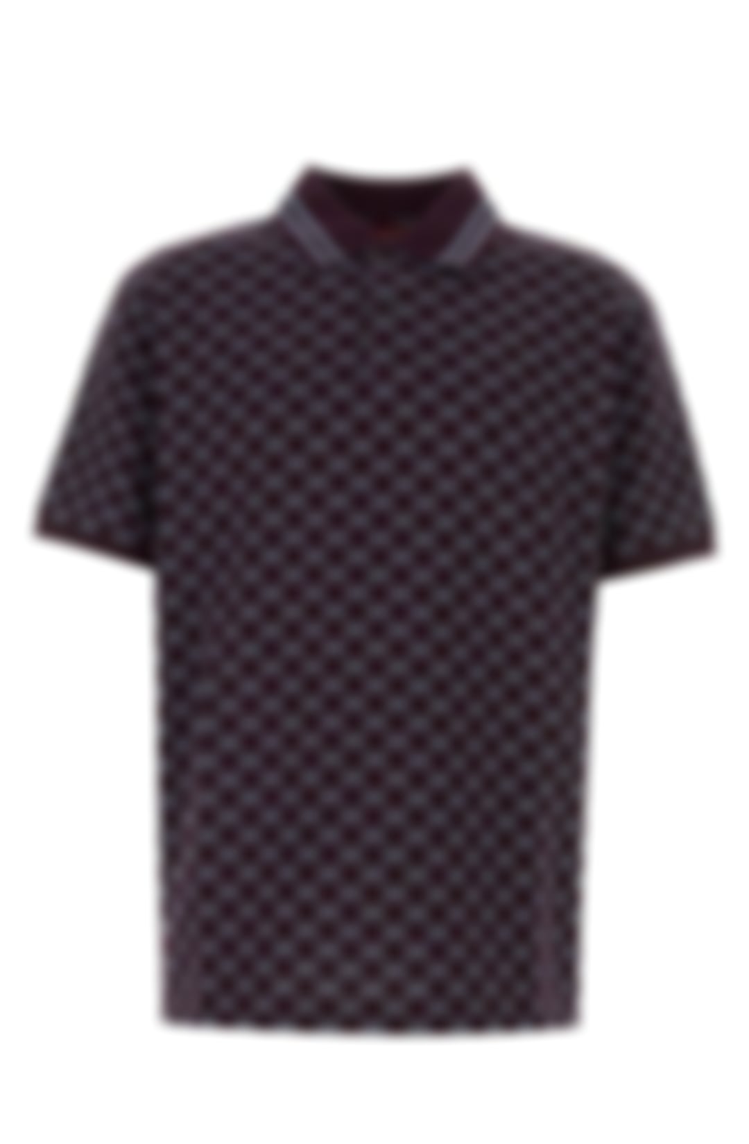 All-Over GG Motif Polo | Burgundy & Light Blue