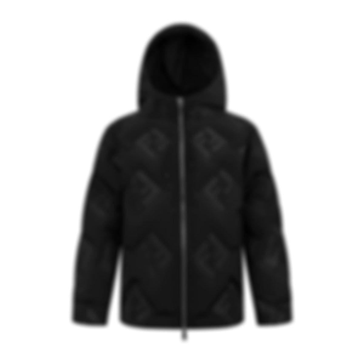 Tonal FF Monogram Hooded Puffer Jacket | Black