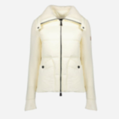 White Wool Zip Cardigan