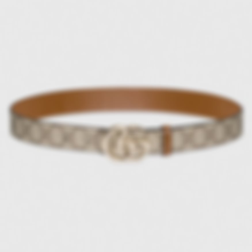 GG Marmont Reversible Belt | GG Supreme & Brown Leather