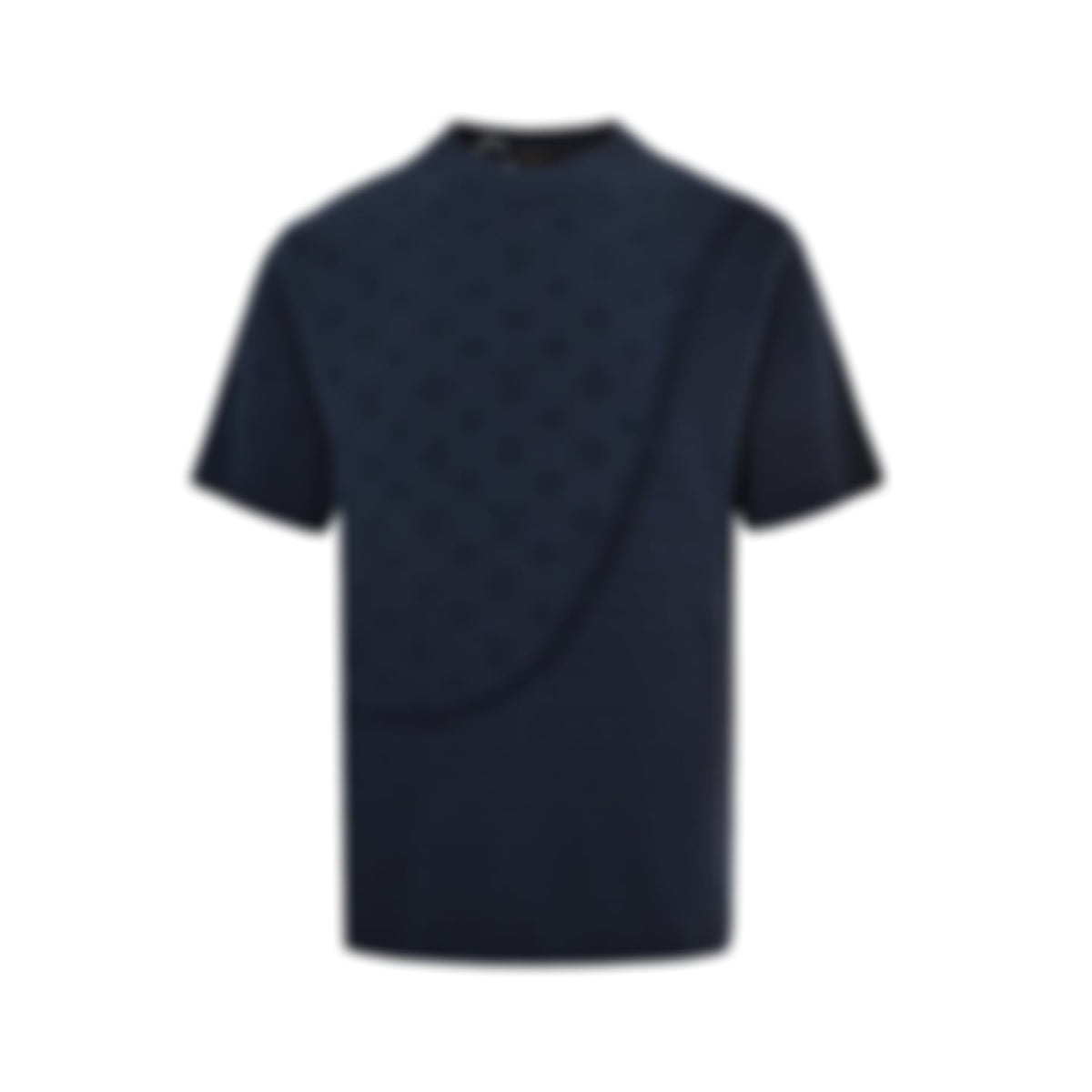 Monogram Intarsia Knit T-Shirt | Navy