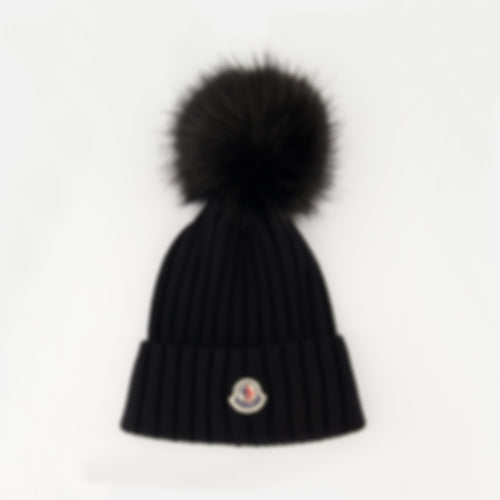 Wool Beanie with Pompom