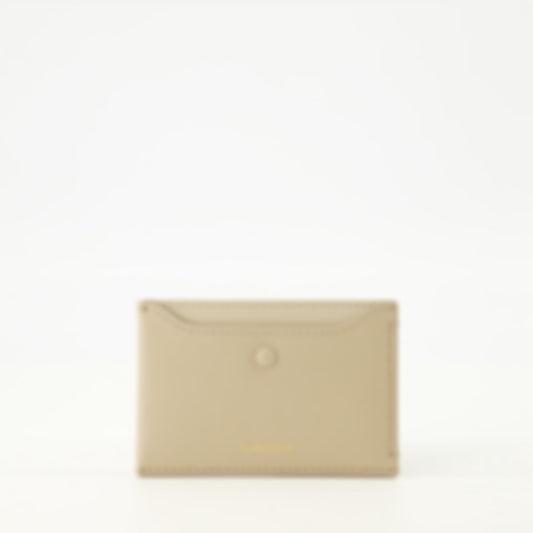 Beige Leather Day Card Holder